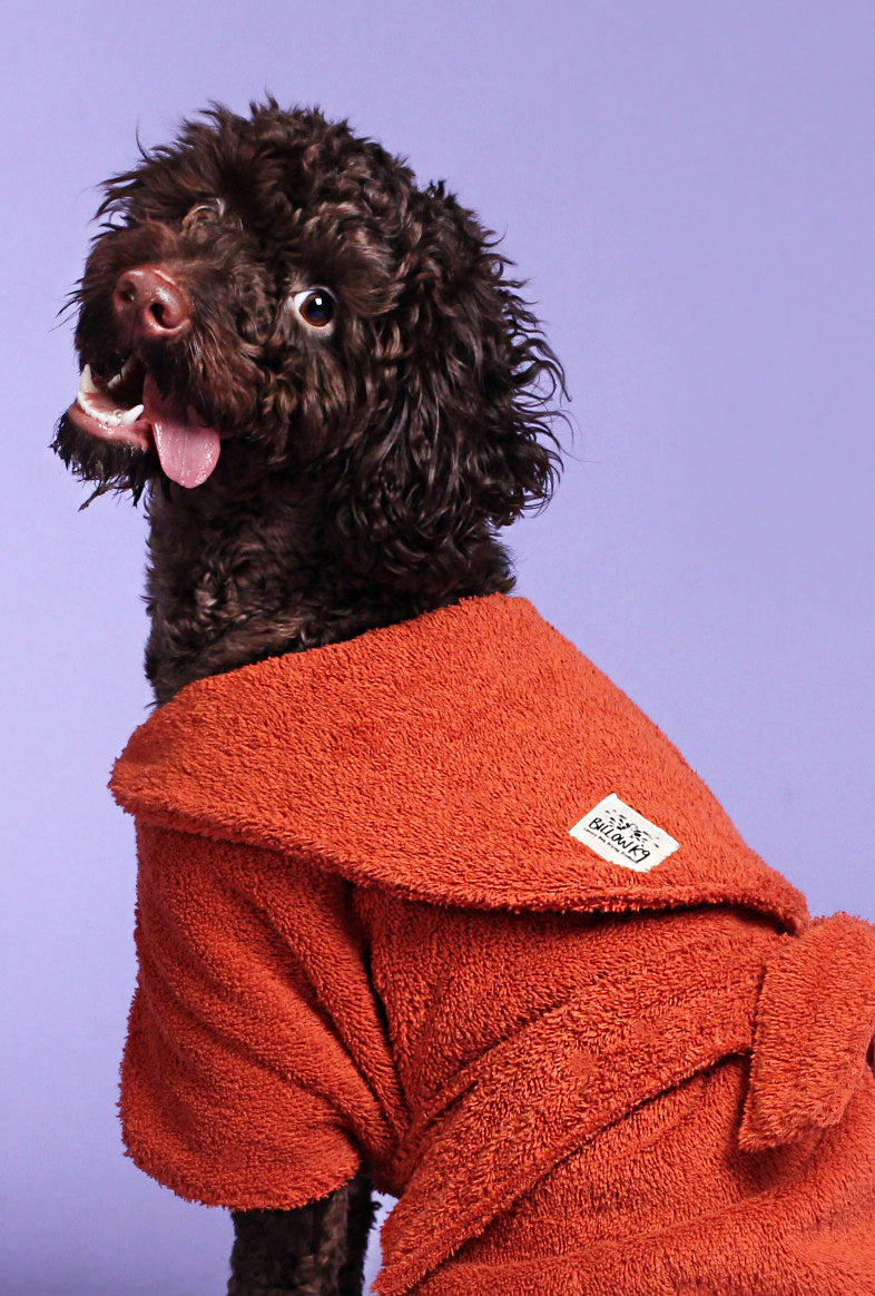 Dog Drying Coat - Rust